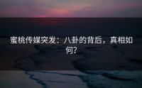 蜜桃传媒突发：八卦的背后，真相如何？